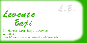 levente baji business card